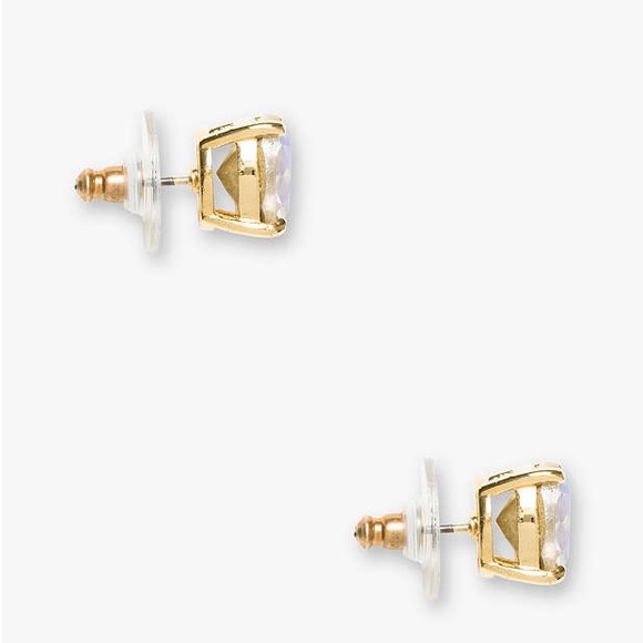♠️ Kate Spade Mini Small Square Studs Gold/AB New With Tags - Picture 3 of 5